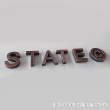 Custom Brushed Metal Signs Brushed Laser Cutting Metal Letter Supplier